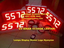 Lampu Display Digital Nomor Lagu Nyanyian